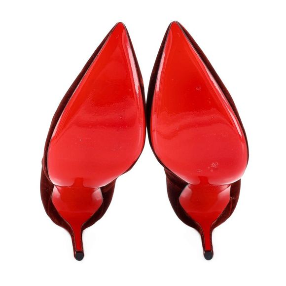 Christian Louboutin Women's So Kate Pumps Velvet 120 Red - Picture 4 of 6